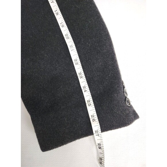 Fumagalli Mens 46L Wool & Cashmere Soft Black Overcoat Double Breasted Long - Picture 12 of 15